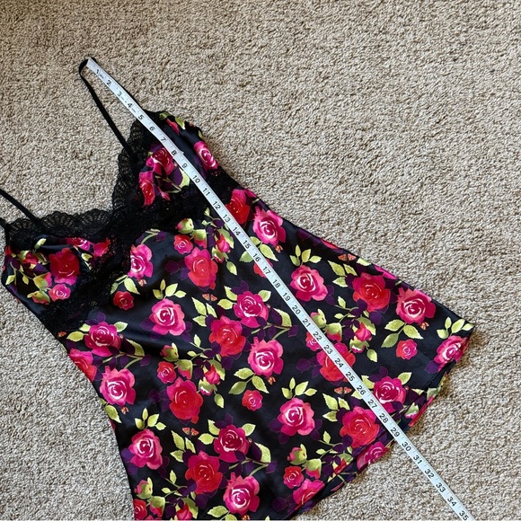Victoria’s Secret Floral Satin & Lace Mini Slip | M - Picture 5 of 7